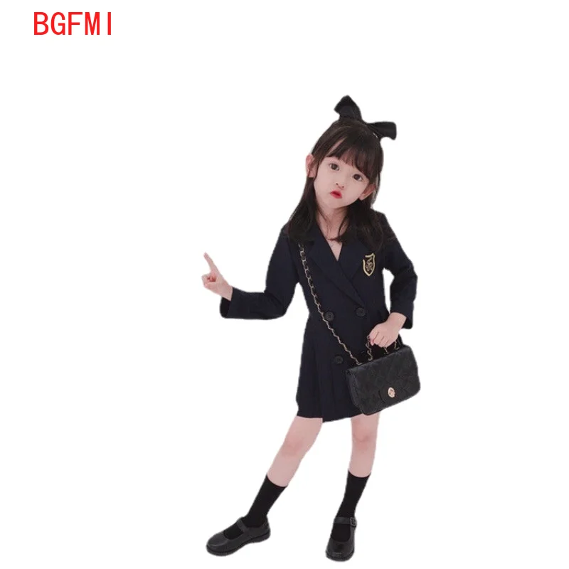Girls Suit Dress 2021 Autumn Baby Gray Double Breasted Long Sleeve Pleated College Style Dresses 2-8 Year Old Baby Girl Clothes
Girls Suit Dress 2021 Autumn Baby Gray Double Breasted Long Sleeve Pleated College Style Dresses 2-8 Year Old Baby Girl Clothes