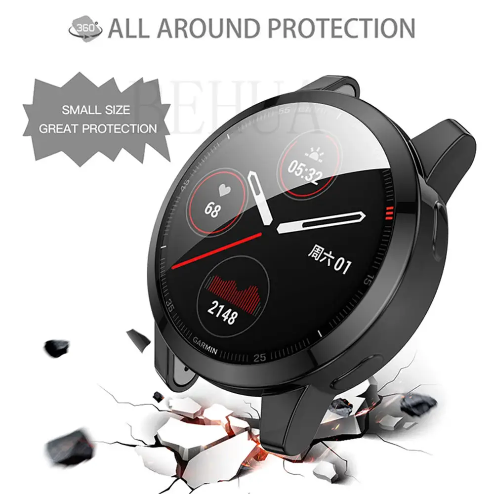 ТПУ Экран защитный часы Чехол для Garmin Вену 2/Вену 2S полный из закаленного стекла