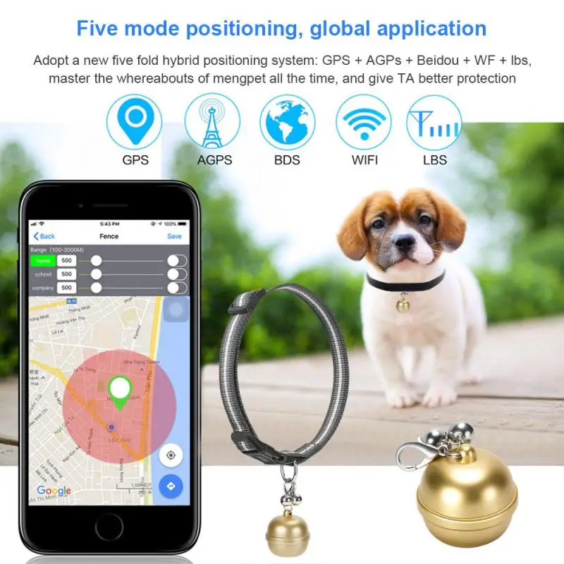 Intelligent Pet Bell GPS Locator Dog And Cat Anti Loss Device IP67 Waterproof Electronic Fence Positioning Collar Pet Supplies
Intelligent Pet Bell GPS Locator Dog And Cat Anti Loss Device IP67 Waterproof Electronic Fence Positioning Collar Pet Supplies