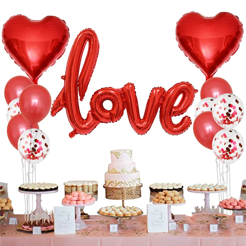 13pcs/set Romantic Love Letter Aluminum Foil Balloons Rose Gold Red Ballons Valentine Day Birthday Wedding Decor Party Supplies
13pcs/set Romantic Love Letter Aluminum Foil Balloons Rose Gold Red Ballons Valentine Day Birthday Wedding Decor Party Supplies