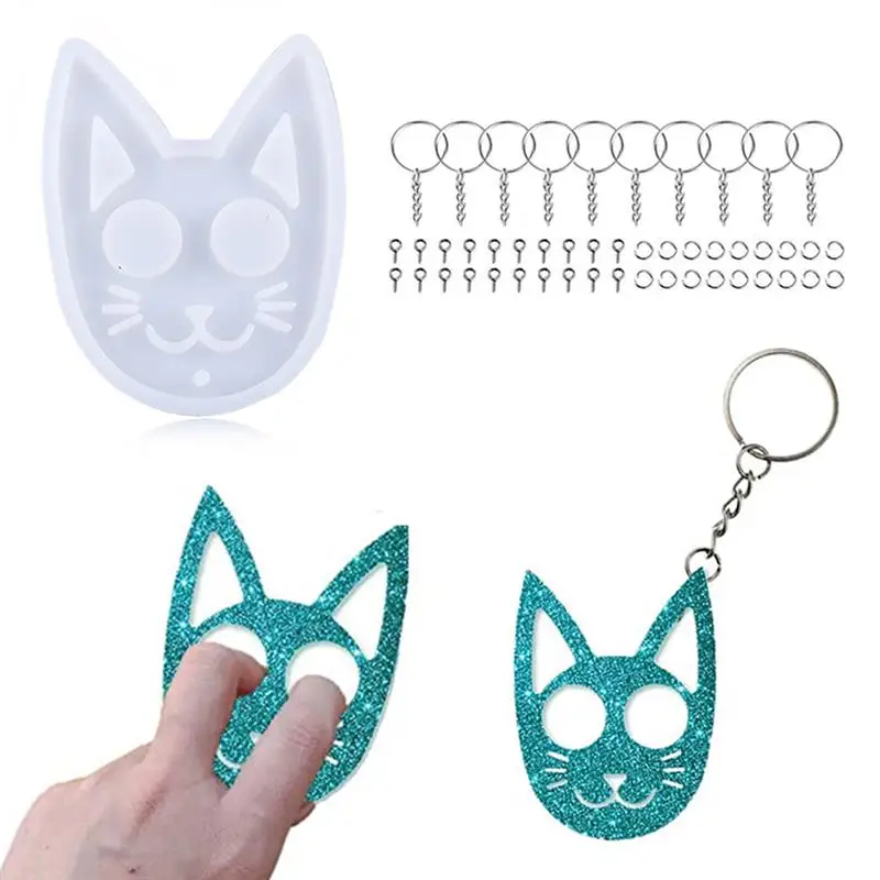 Super Glossy Self-Defense Cat Keychain Pendants Silicone Mould Crystal Epoxy Resin Mold DIY Crafts Jewelry Making Tools
Super Glossy Self-Defense Cat Keychain Pendants Silicone Mould Crystal Epoxy Resin Mold DIY Crafts Jewelry Making Tools