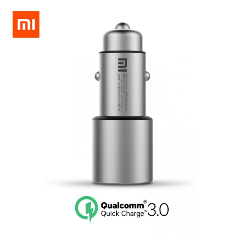 Оригинальное Xiaomi Mi автомобильное зарядное устройство с двумя USB 5 В/3 А 9 В/2 12 В/1
