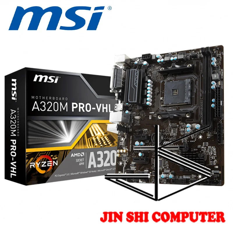 NEW MSI A320M PRO-VHL Supports AMD® Ryzen Socket AM4 Support DDR4 1866/2133/2400/2667/2933(OC)/3200(OC) Mhz SATAIII
NEW MSI A320M PRO-VHL Supports AMD® Ryzen Socket AM4 Support DDR4 1866/2133/2400/2667/2933(OC)/3200(OC) Mhz SATAIII