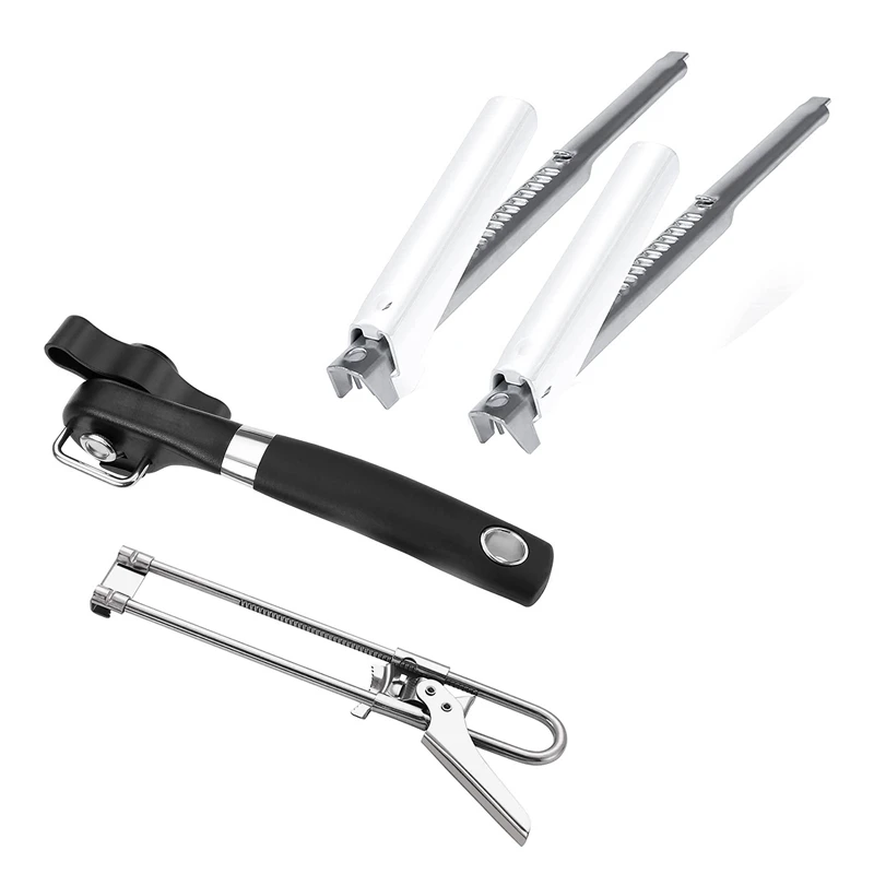 Cut Can Opener Handheld Smooth Edge Manual And Master Opener With 2Pcs Adjustable Jar And Bottle Opener 
Cut Can Opener Handheld Smooth Edge Manual And Master Opener With 2Pcs Adjustable Jar And Bottle Opener