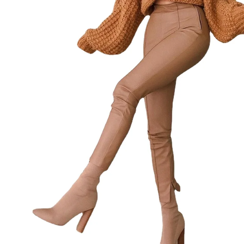 2022 Women Faux Leather Pants PU High Waist Casual FE Zip Pencil Long Elegant Office Lady Slim Vintage Leisure Clothes Trousers
2022 Women Faux Leather Pants PU High Waist Casual FE Zip Pencil Long Elegant Office Lady Slim Vintage Leisure Clothes Trousers