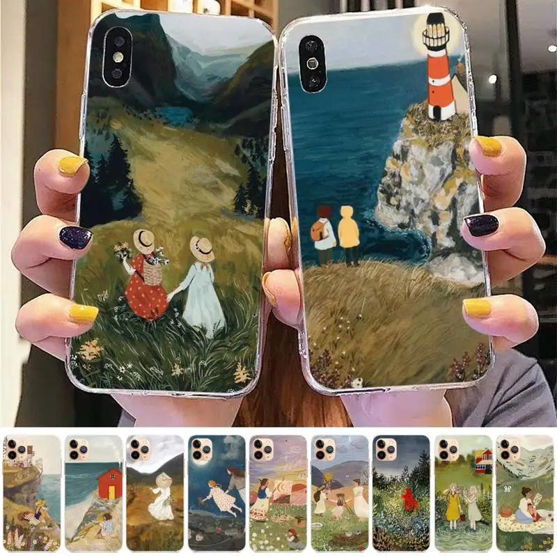 Cartoon Scenery Girl Phone Case for iPhone 11 12 13 mini pro XS MAX 8 7 6 6S Plus X 5S SE 2020 XR case
Cartoon Scenery Girl Phone Case for iPhone 11 12 13 mini pro XS MAX 8 7 6 6S Plus X 5S SE 2020 XR case