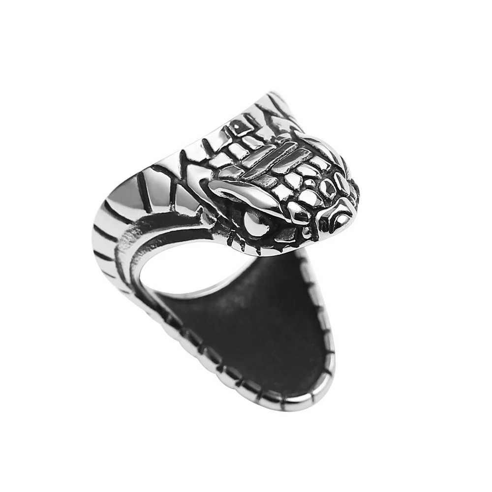 

New Punk Cobra Ring for Men Women Antique Siver Color Fashion Personality Stereoscopic Opening Open Snake Rings Jewerly