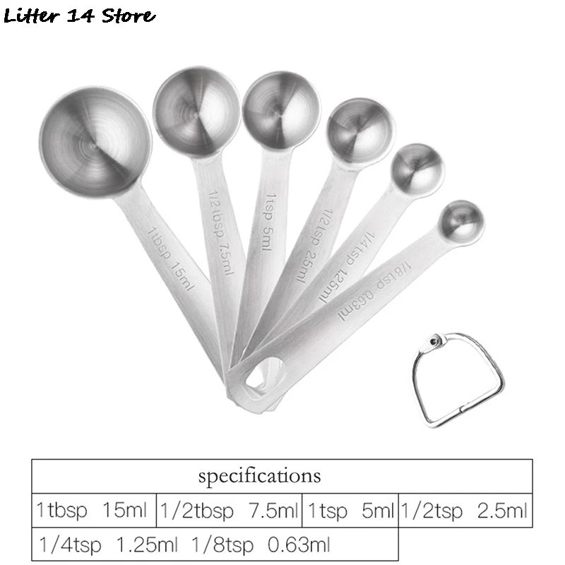 Multipurpose Food-grade Stainless Steel Measuring Spoon Coffee Powder Spice Measure Scoop 6pcs/set Kitchen Baking Tools
Multipurpose Food-grade Stainless Steel Measuring Spoon Coffee Powder Spice Measure Scoop 6pcs/set Kitchen Baking Tools