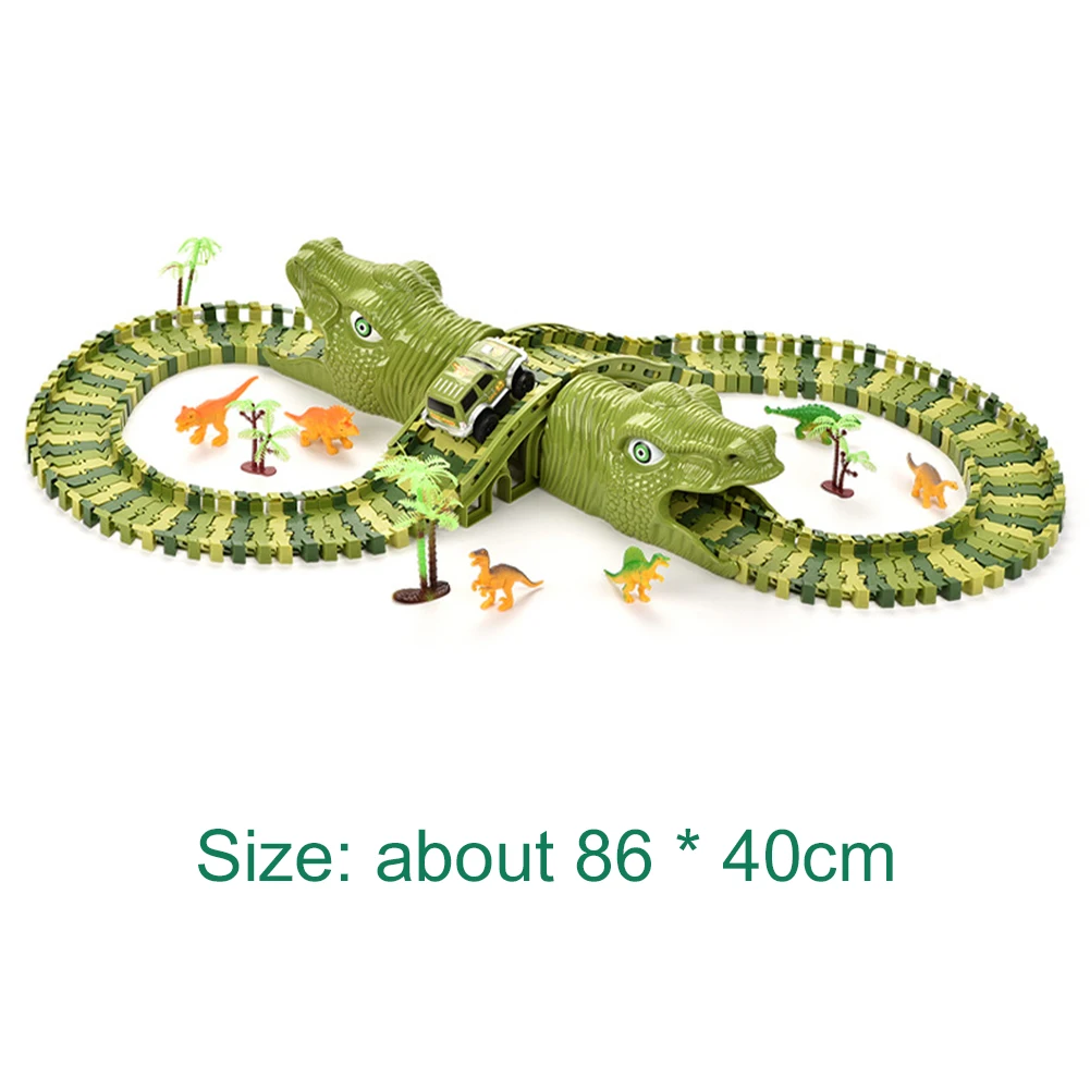 DIY Dinosaur Electric Railway Car Bend Flexible Racing Track Train Roller Coaster Puzzle Building Blocks for Children Gifts
DIY Dinosaur Electric Railway Car Bend Flexible Racing Track Train Roller Coaster Puzzle Building Blocks for Children Gifts