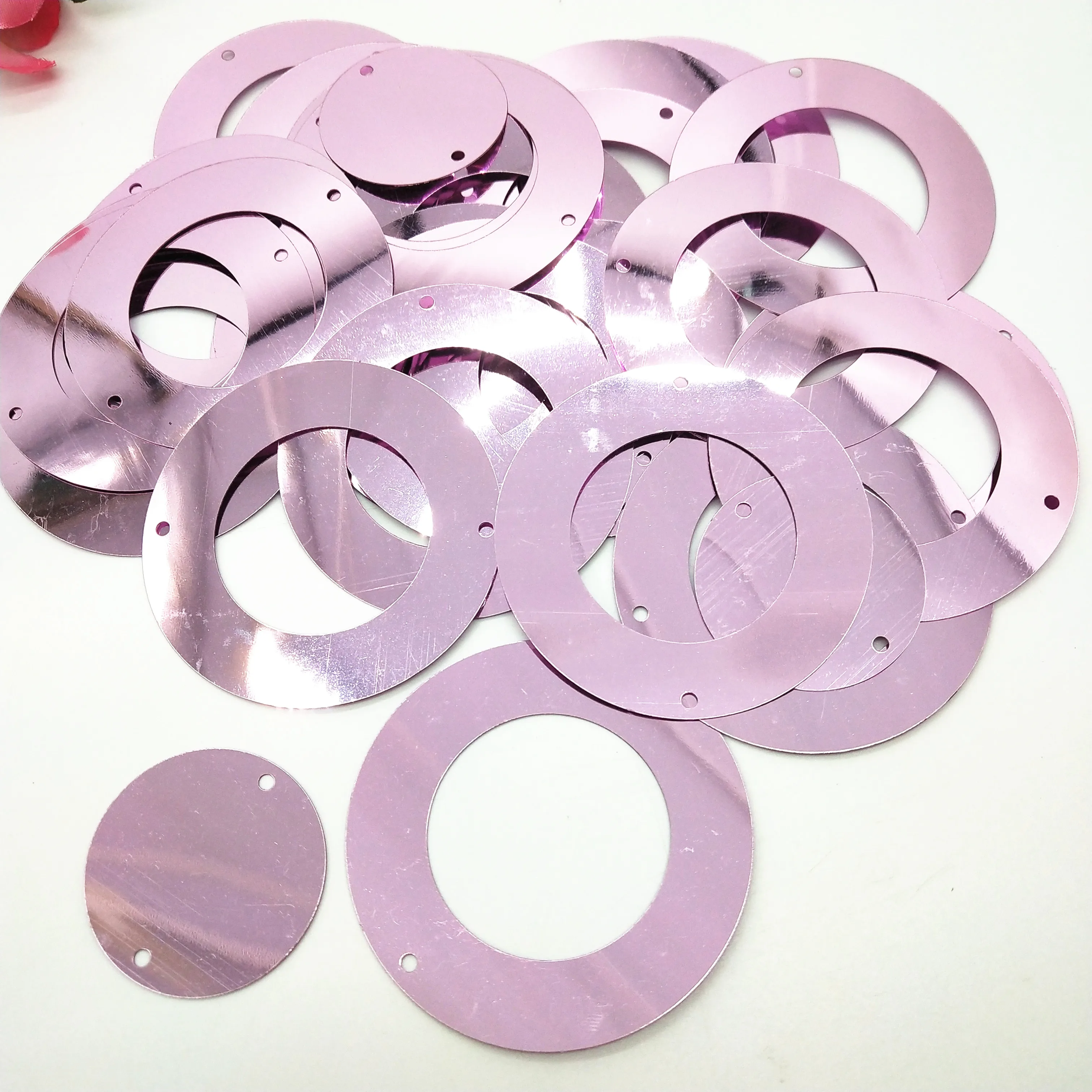 50 г светильник Розовый Большой Круглый Круг блёстки мм ПВХ плоские для рукоделия