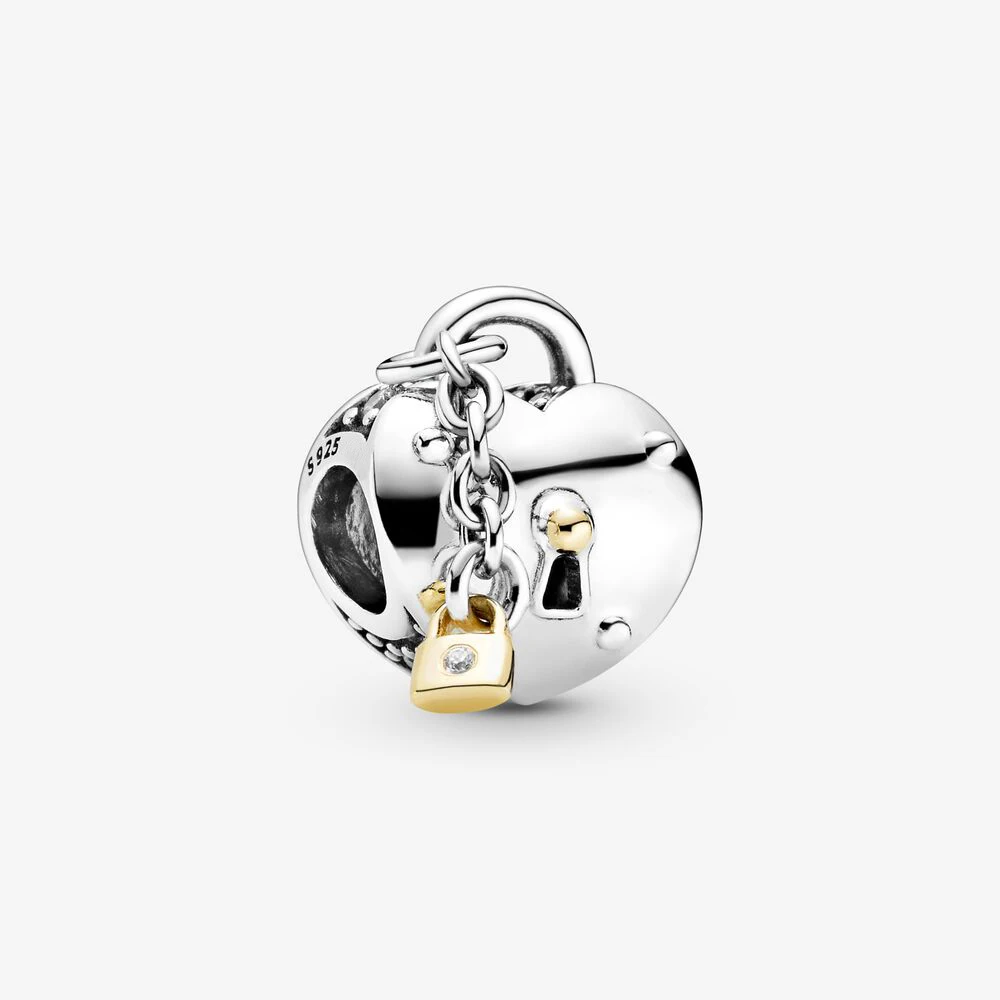 925 Sterling Silver Charms Beads Original Heart and Lock Charm Gold Fit Pandora Bracelets Bangles Diy Jewelry For Women
925 Sterling Silver Charms Beads Original Heart and Lock Charm Gold Fit Pandora Bracelets Bangles Diy Jewelry For Women