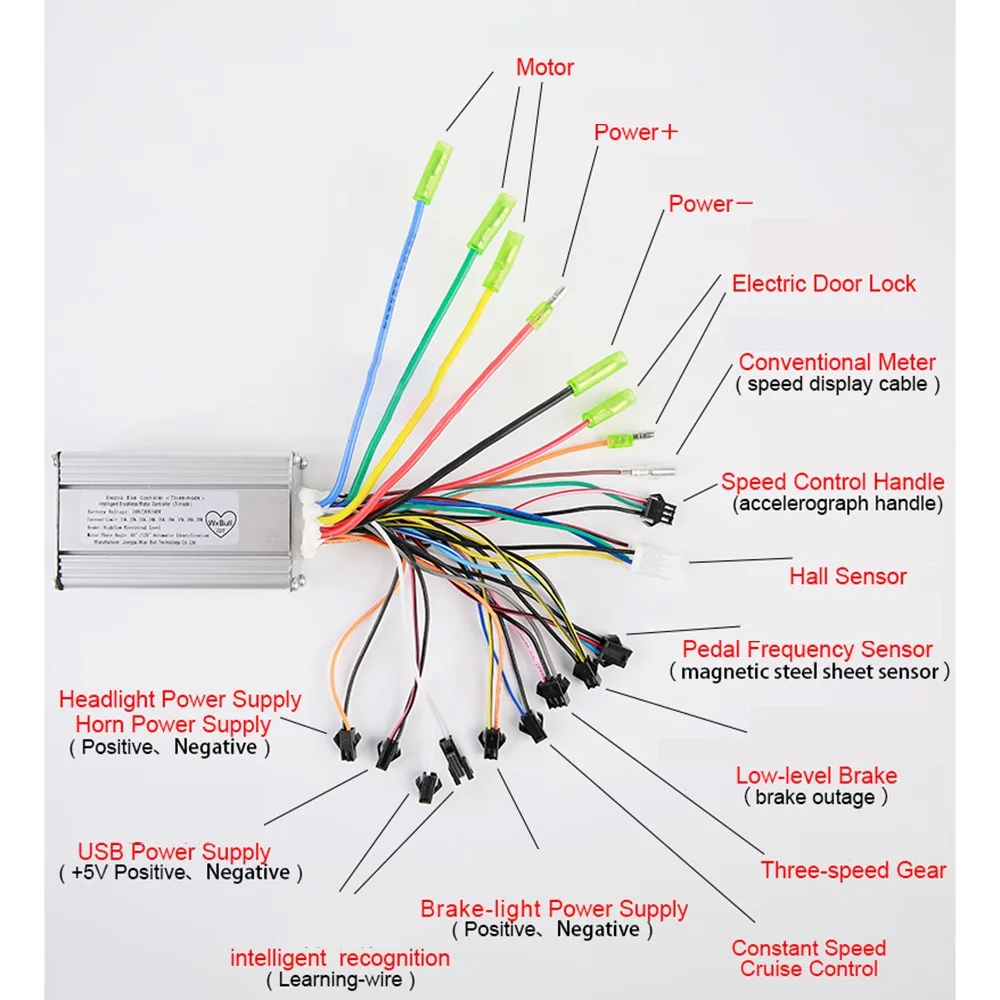 E-Bike Sine Wave Brushless Controller 36V/48V/52V For Electric Scooter Tubes Brushless Controller Bike Accessories
E-Bike Sine Wave Brushless Controller 36V/48V/52V For Electric Scooter Tubes Brushless Controller Bike Accessories