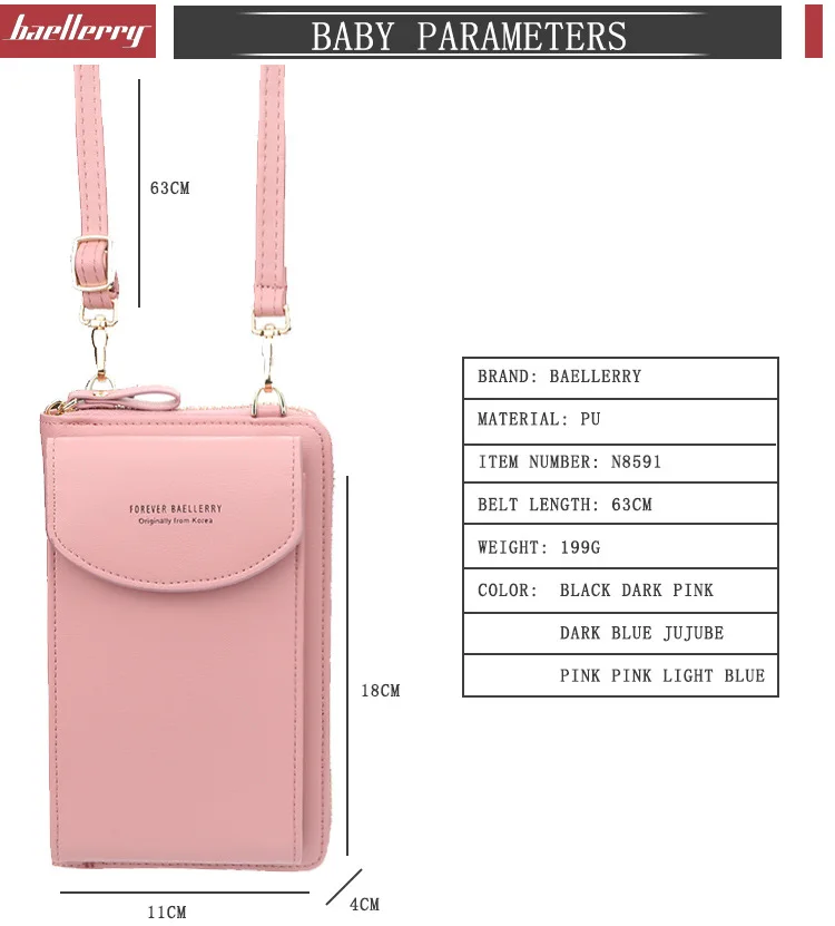 Baellerry 2021 New Wallet Lady Diagonal Shoulder Bag Mobile Phone Bag Long Coin Purse Lady Wallet, Fashion Lady Wallet
Baellerry 2021 New Wallet Lady Diagonal Shoulder Bag Mobile Phone Bag Long Coin Purse Lady Wallet, Fashion Lady Wallet