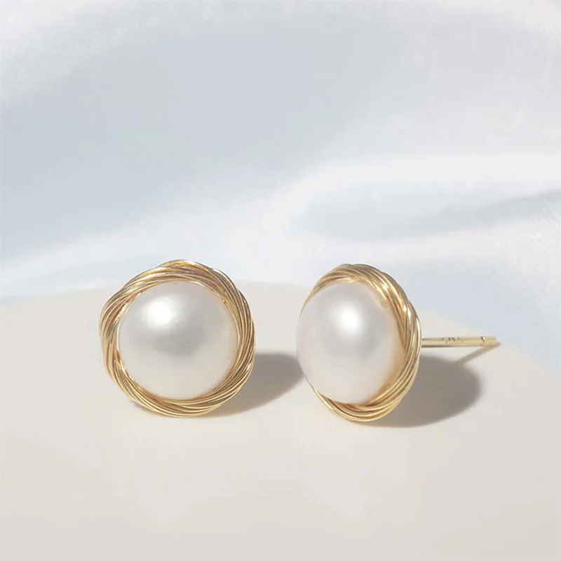 Natural Freshwater Pearl Earrings 14K Gold-Filled Wire S925 Silver Needle Hypoallergenic Gentle Temperament French Earrings
Natural Freshwater Pearl Earrings 14K Gold-Filled Wire S925 Silver Needle Hypoallergenic Gentle Temperament French Earrings
