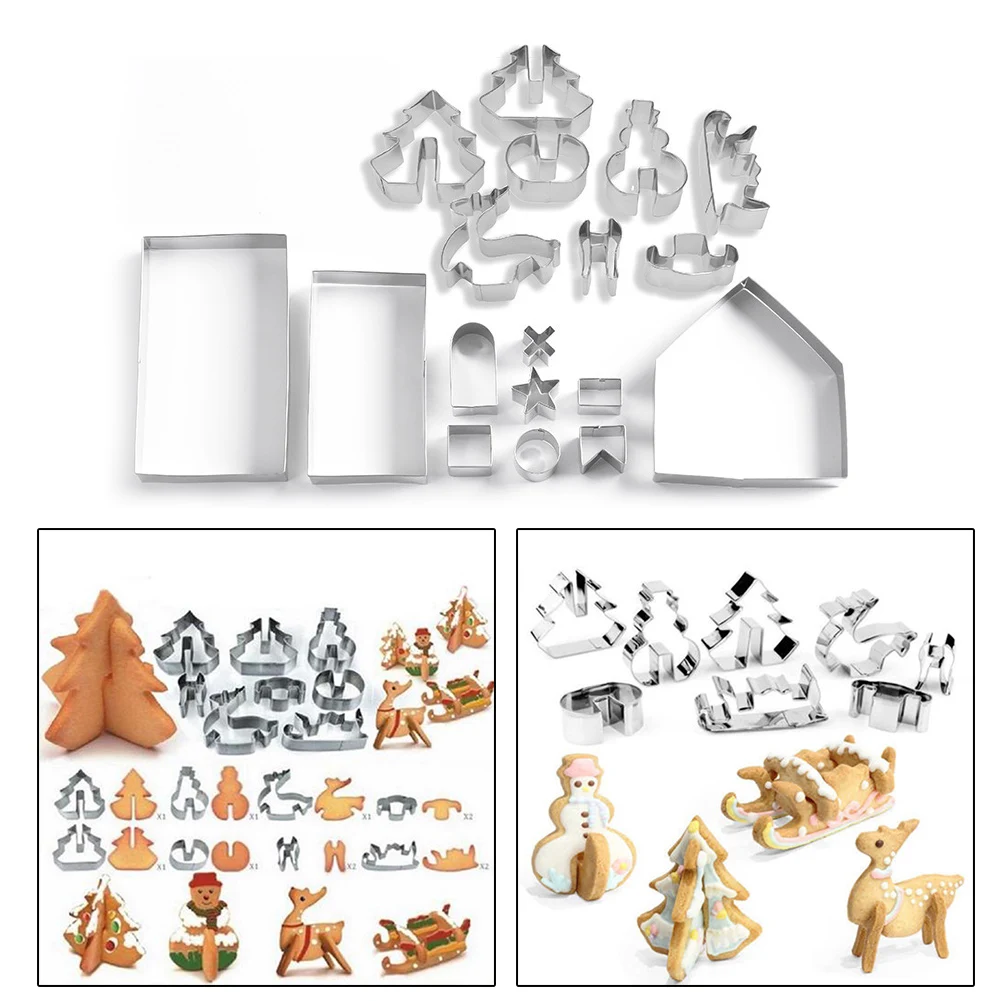 18pcs Stainless Steel 3D Cookie Cutter Christmas Cartoon Biscuit Press Stamp Embosser Pasty Candy Fondant Cake DIY Baking Mold
18pcs Stainless Steel 3D Cookie Cutter Christmas Cartoon Biscuit Press Stamp Embosser Pasty Candy Fondant Cake DIY Baking Mold