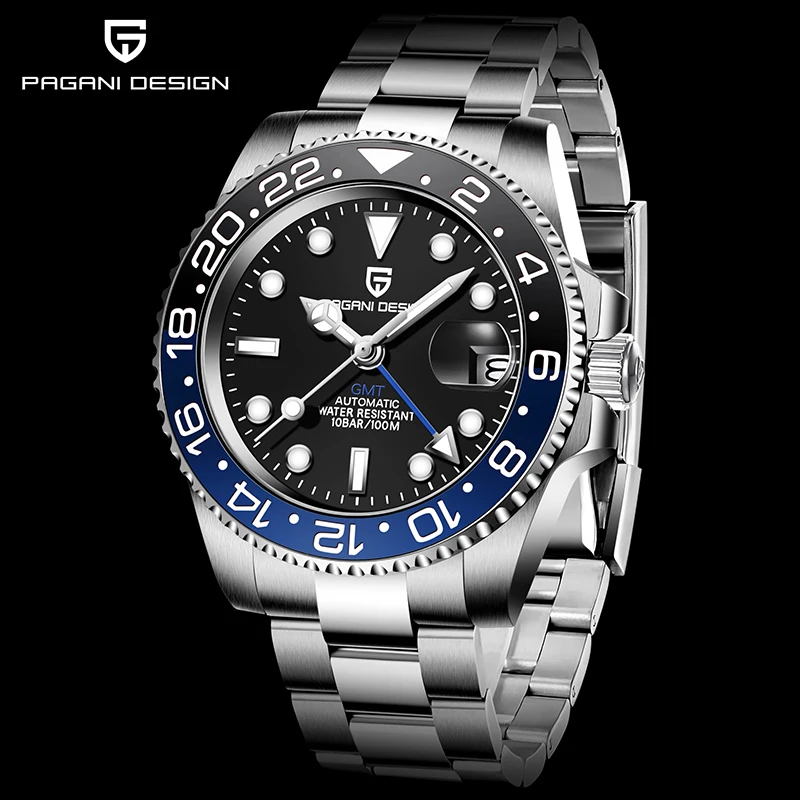 GMT Watch PAGANI DESIGN 2020 Fashion Men's Watches Luxury Brand Automatic Mechanical Watch Stainless Steel 100M Waterproof Clock
GMT Watch PAGANI DESIGN 2020 Fashion Men's Watches Luxury Brand Automatic Mechanical Watch Stainless Steel 100M Waterproof Clock