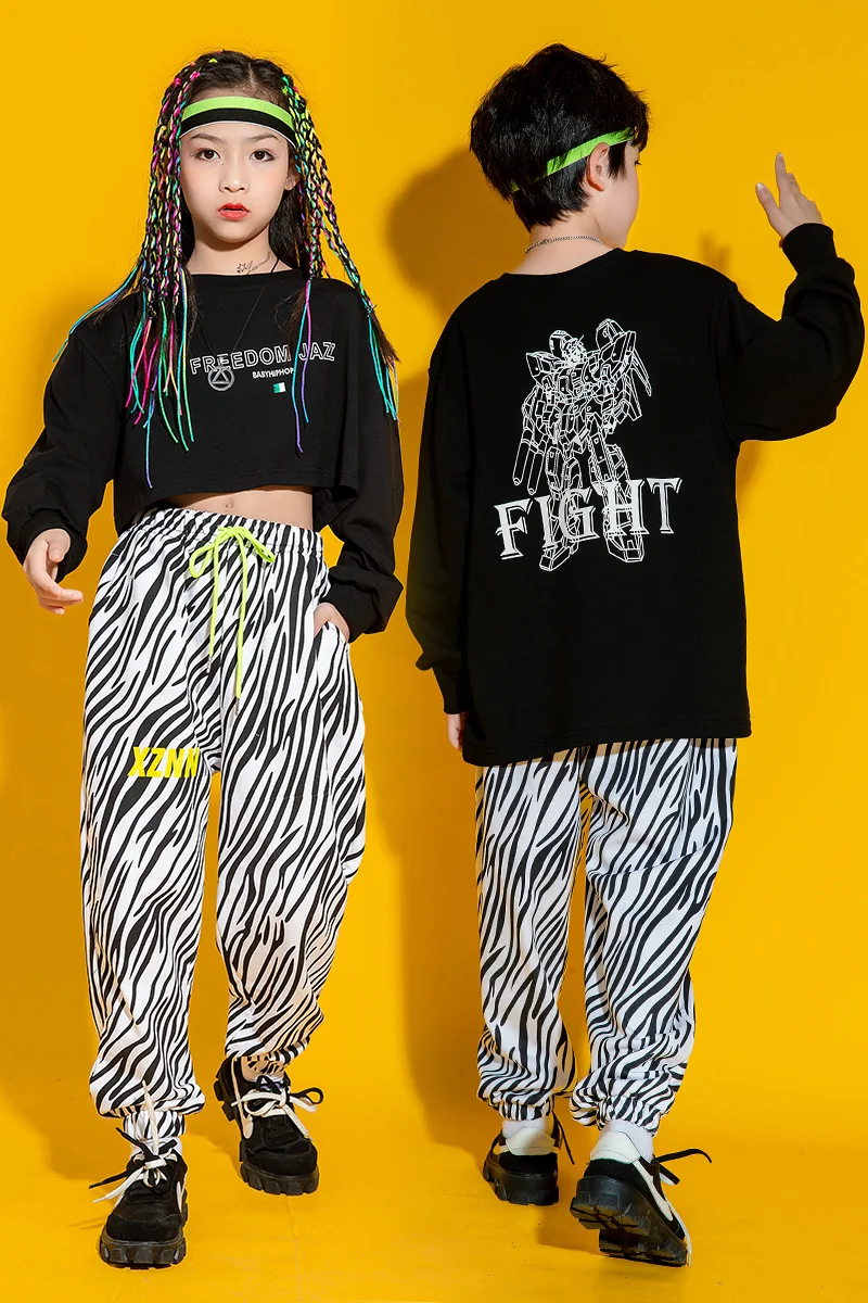 Boy Hip Hop Striped Pants Girl Street Dance Suit Sportswear Dance Clothes Equipment Child Jazz Street Clothing Street wear
Boy Hip Hop Striped Pants Girl Street Dance Suit Sportswear Dance Clothes Equipment Child Jazz Street Clothing Street wear