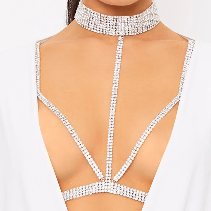 Stonefans Multilayer Choker Necklace Jewelry for Ladies Crystal Underwear Apparel Fashion Bra Accessories Straps Sexy Top Chain
Stonefans Multilayer Choker Necklace Jewelry for Ladies Crystal Underwear Apparel Fashion Bra Accessories Straps Sexy Top Chain