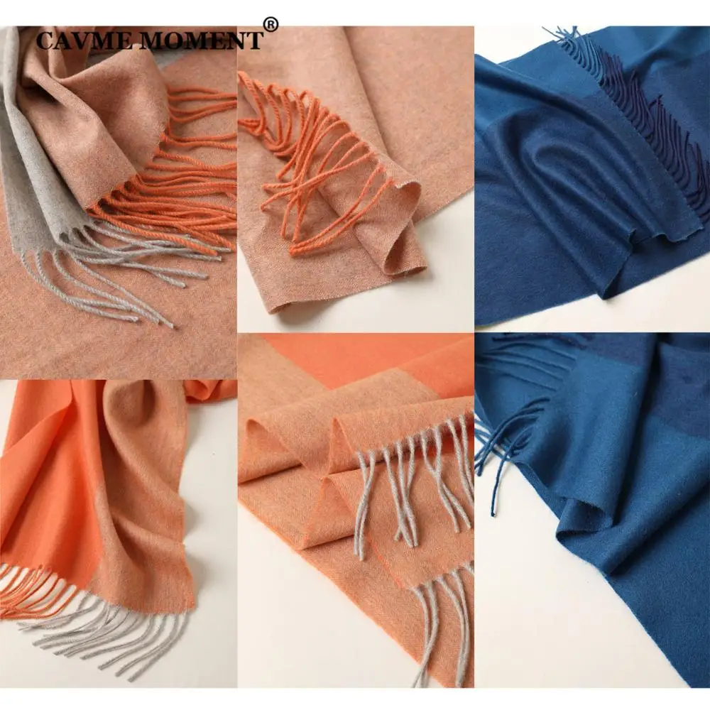 CAVME Cashmere Scarf Unisex Double Colors Fashion Scarves Basic Long Scarf 100% Cashmere 33*190cm 120g Christmas Gift CUSTOM
CAVME Cashmere Scarf Unisex Double Colors Fashion Scarves Basic Long Scarf 100% Cashmere 33*190cm 120g Christmas Gift CUSTOM