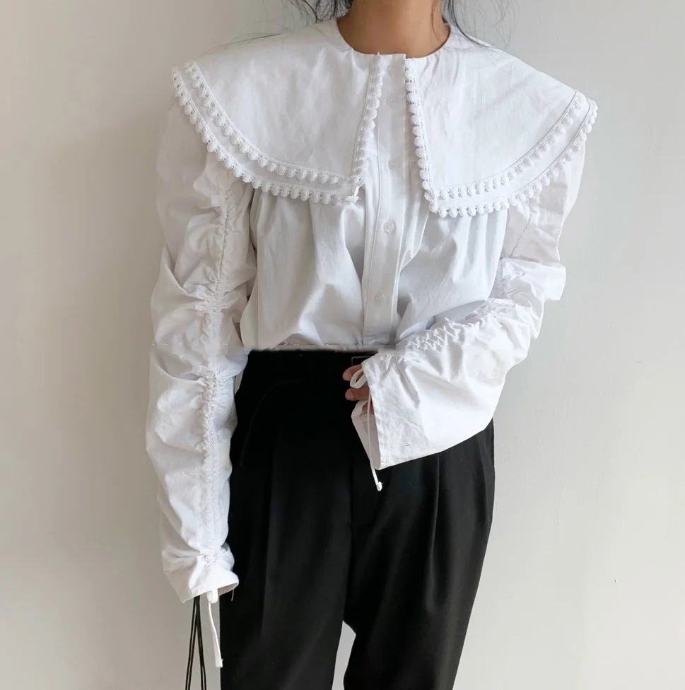 Alien Kitty Retro White Tops Sweet Peter Pan Collar All Match Elegant Streetwear High Quality Loose Femme Office Lady Shirts
Alien Kitty Retro White Tops Sweet Peter Pan Collar All Match Elegant Streetwear High Quality Loose Femme Office Lady Shirts