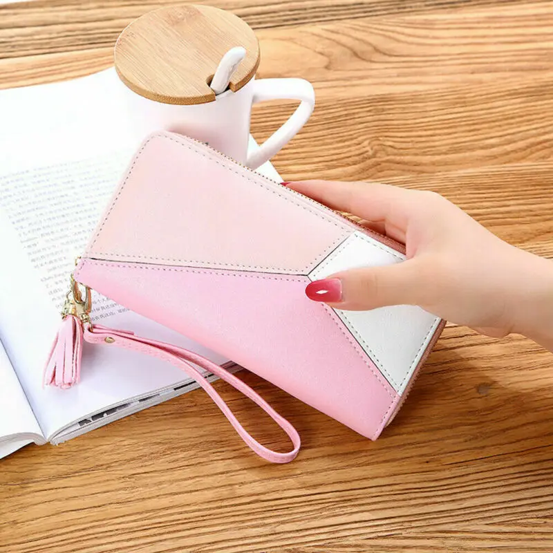 Women Ladies Zipper PU Leather Wallet Large Patchwork Wristband Handbag Card Phone Organizer Money Coin Storage Long Cluth Bag
Women Ladies Zipper PU Leather Wallet Large Patchwork Wristband Handbag Card Phone Organizer Money Coin Storage Long Cluth Bag