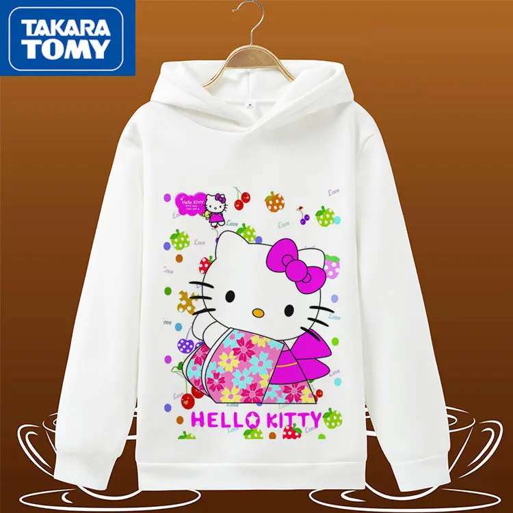 TAKARA TOMY fashion lady cartoon Hello Kitty long-sleeved plus velvet simple and comfortable casual hooded sweater
TAKARA TOMY fashion lady cartoon Hello Kitty long-sleeved plus velvet simple and comfortable casual hooded sweater