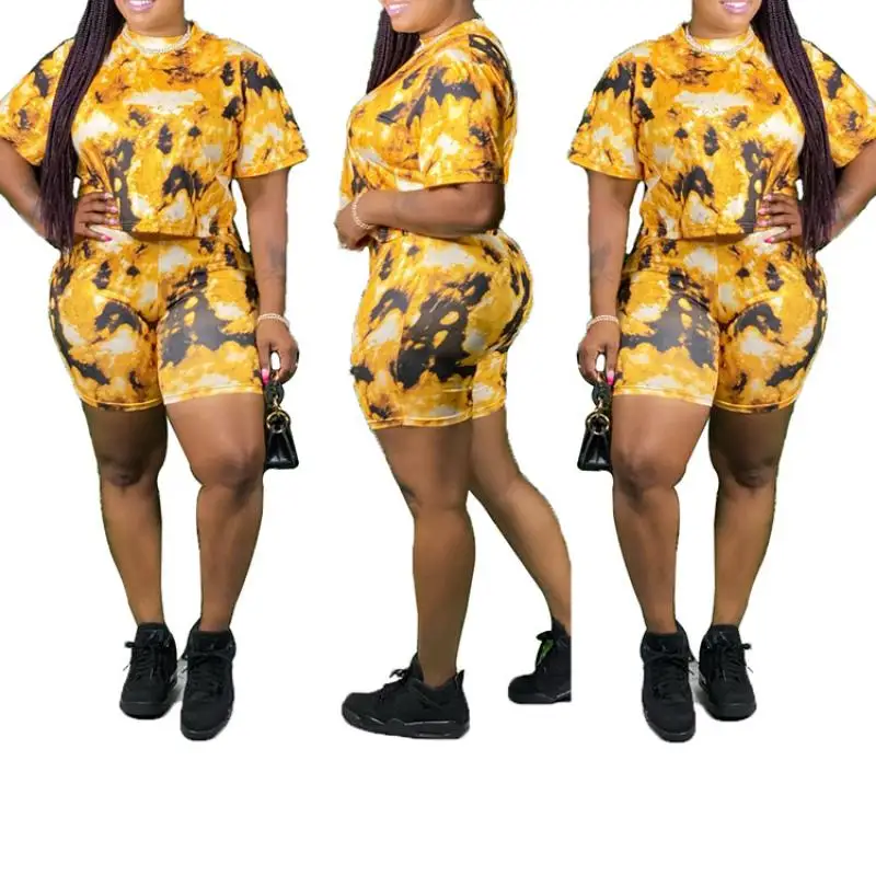 5xl Plus Size Women'S Tracksuit Fashion Tie Dye Short Sets Short Sleeve Tee+Shorts Two Piece Matching Sets Outfit Suit Sportwear
5xl Plus Size Women'S Tracksuit Fashion Tie Dye Short Sets Short Sleeve Tee+Shorts Two Piece Matching Sets Outfit Suit Sportwear