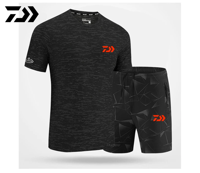 Daiwa Fishing Clothing Set Outdoors Quick Drying Stripe DAWA Short Sleeve Fishing Shirt and Shorts Men Breathable Fishing Suit
Daiwa Fishing Clothing Set Outdoors Quick Drying Stripe DAWA Short Sleeve Fishing Shirt and Shorts Men Breathable Fishing Suit