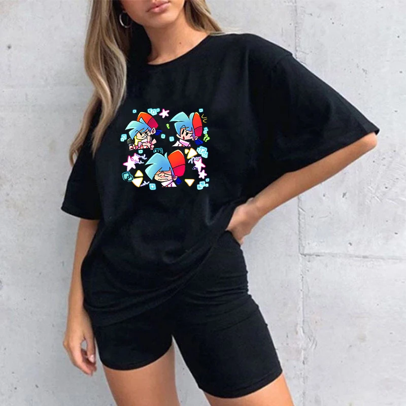 Friday Night Funkin Series Women's T-shirt Kawaii Anime Character Pattern Short Sleeve Summer Loose Casual Clothes
Friday Night Funkin Series Women's T-shirt Kawaii Anime Character Pattern Short Sleeve Summer Loose Casual Clothes