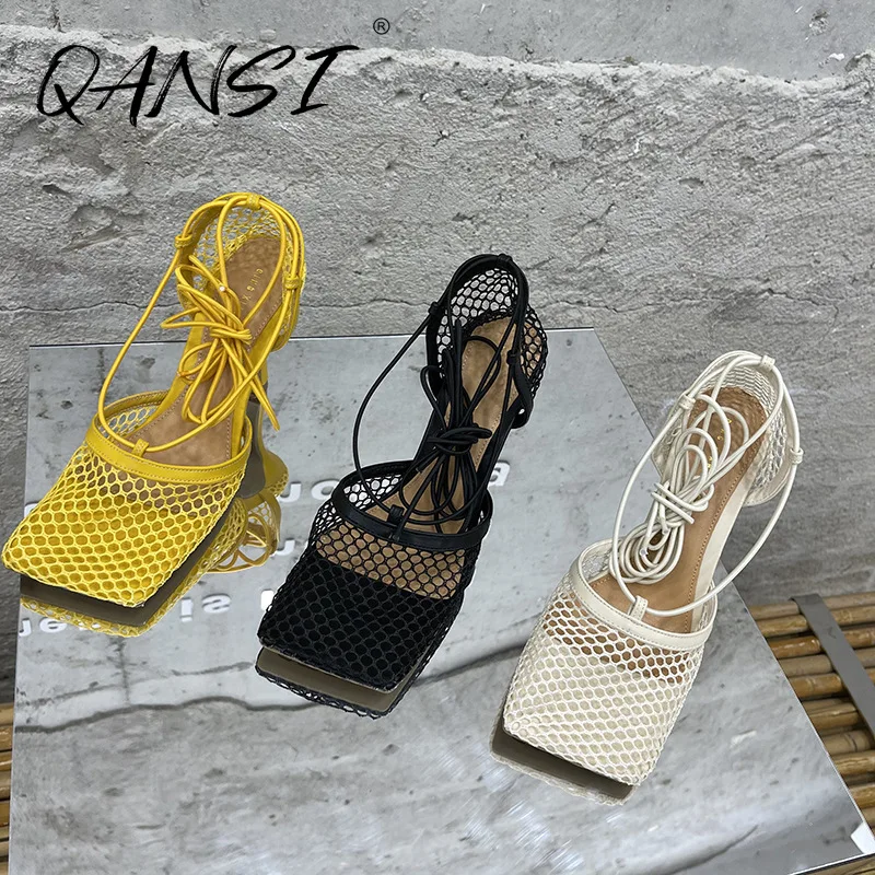 2021 Sexy Square Toe Hollow Out Cross-tied High Heel Women Sandals Fashion Baotou Stiletto Women Shoes Thin Belt Sandals Women
2021 Sexy Square Toe Hollow Out Cross-tied High Heel Women Sandals Fashion Baotou Stiletto Women Shoes Thin Belt Sandals Women
