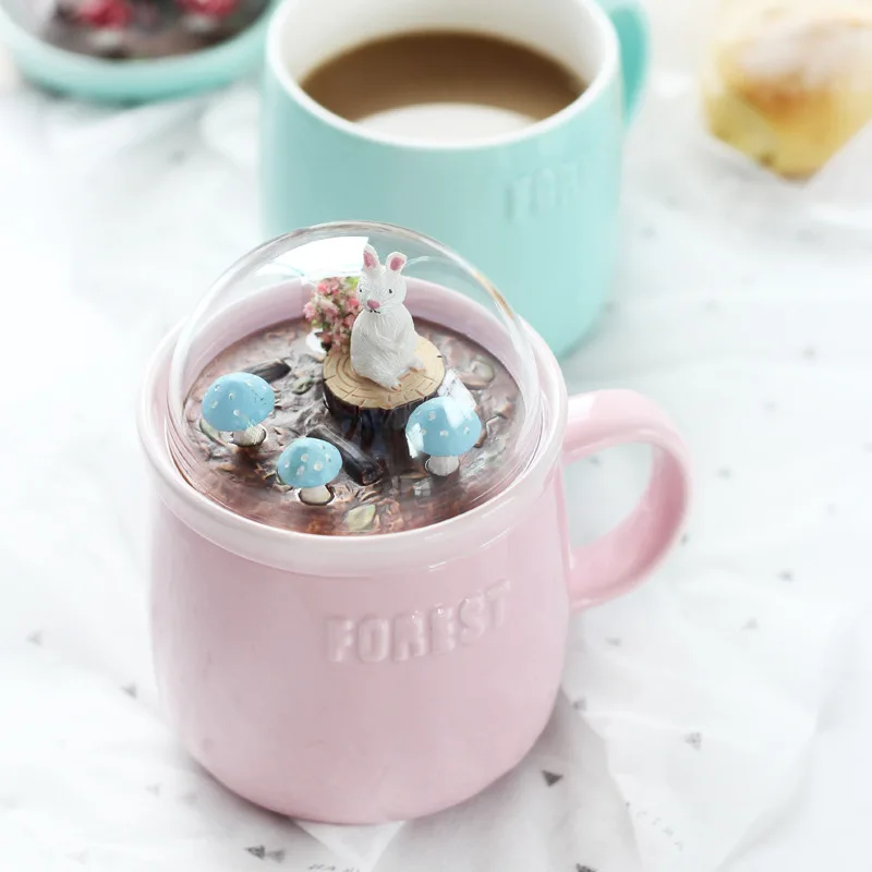 Ins Animal Forest Micro Landscape Ceramic Cup with Lid Office Creative Cartoon Ceramic Juice Lemon Cup Tea Mug Business Gift 
Ins Animal Forest Micro Landscape Ceramic Cup with Lid Office Creative Cartoon Ceramic Juice Lemon Cup Tea Mug Business Gift