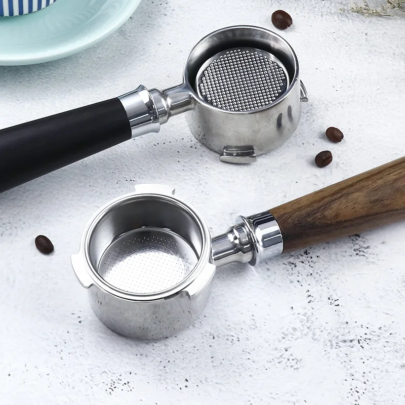 Coffee Bottomless Portafilter Group-head 51MM Coffee Machine Solid Wooden Handle 304 Stainless Steel Coffee Tools Wholesale
Coffee Bottomless Portafilter Group-head 51MM Coffee Machine Solid Wooden Handle 304 Stainless Steel Coffee Tools Wholesale