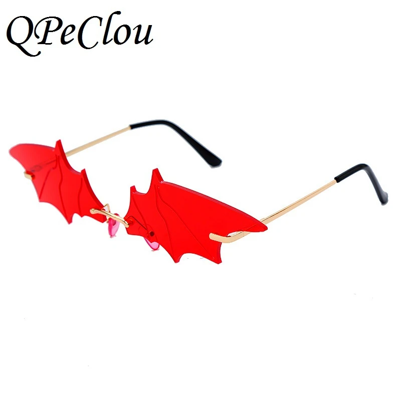 QPeClou 2020 новые индивидуальные солнечные очки летучая мышь женские модные милые
