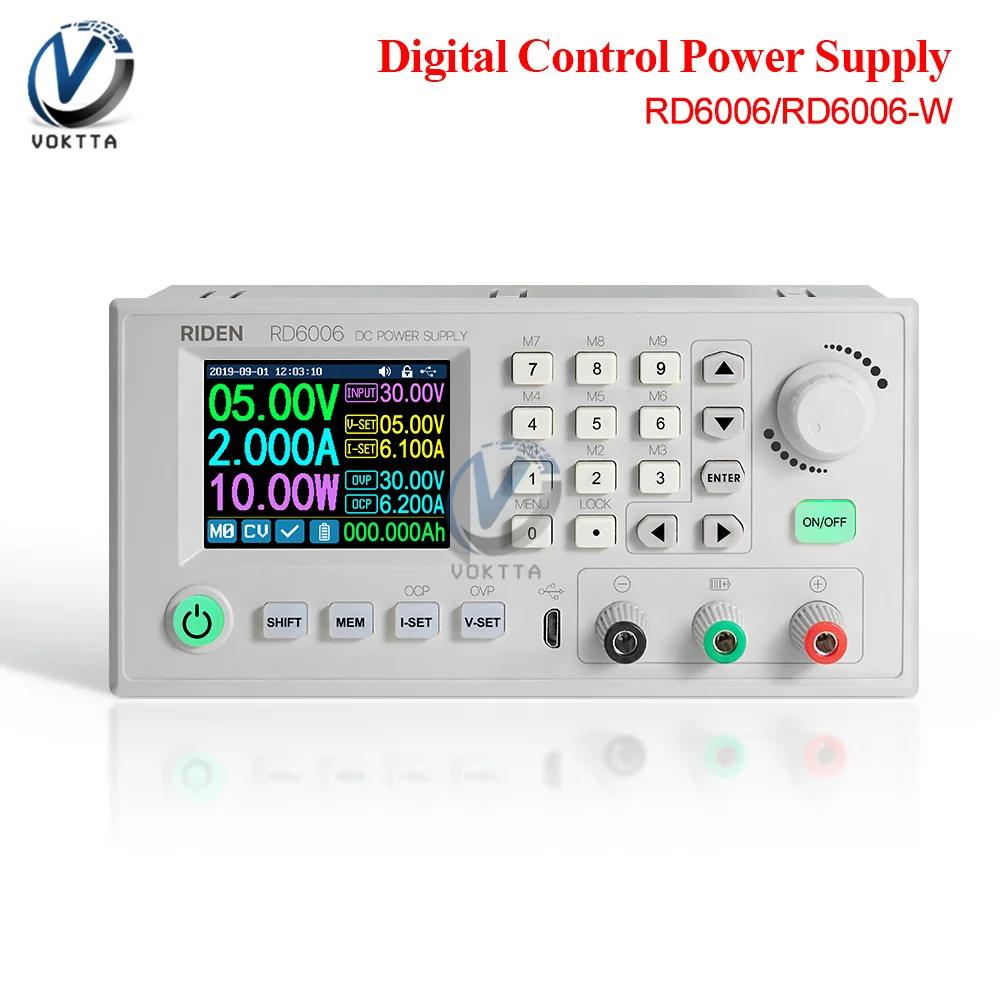 Мультиметр RD6006P RD6006PW USB Wi-Fi, Регулируемый понижающий Монитор источника питания, 60 регулируемых преобразователей 
Мультиметр RD6006P RD6006PW USB Wi-Fi, Регулируемый понижающий Монитор источника питания, 60 регулируемых преобразователей