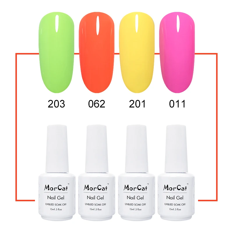 MorCat Gel Nail Polish 4Pcs/Lot UV Nail Gel Polish DIY Nail Art Design UV Lacquer Vernis Semi Permanant Gel Polish 15ml
MorCat Gel Nail Polish 4Pcs/Lot UV Nail Gel Polish DIY Nail Art Design UV Lacquer Vernis Semi Permanant Gel Polish 15ml