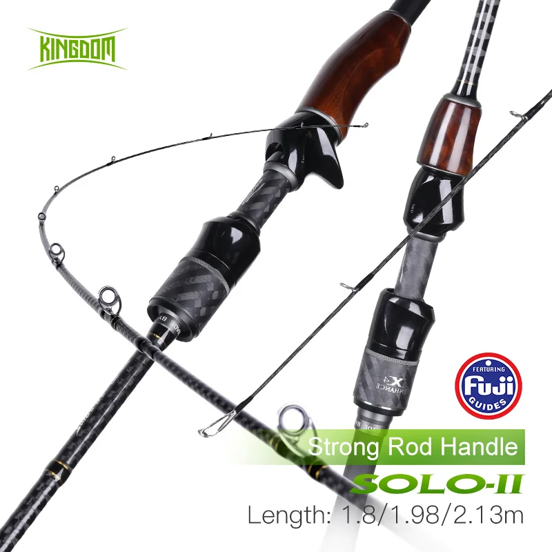 Kingdom Solo II Fishing Rod 2 Section L/ML/M/MH FUJI Guide Ring Spinning Rod Wooden Handle Sea & Freshwater Strong Casting Rods
Kingdom Solo II Fishing Rod 2 Section L/ML/M/MH FUJI Guide Ring Spinning Rod Wooden Handle Sea & Freshwater Strong Casting Rods