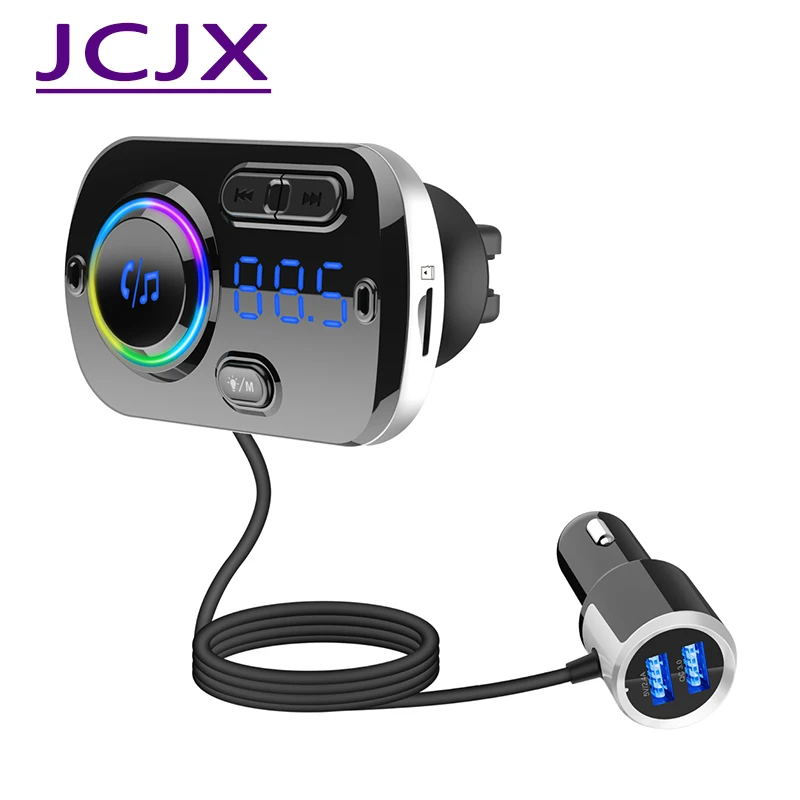 FM Modulato Bluetooth Car Kit Mp3 Player Automobile Wireless Handsfree QC3.0 Fast Charge FM Transmitter Car atmosphere light
FM Modulato Bluetooth Car Kit Mp3 Player Automobile Wireless Handsfree QC3.0 Fast Charge FM Transmitter Car atmosphere light