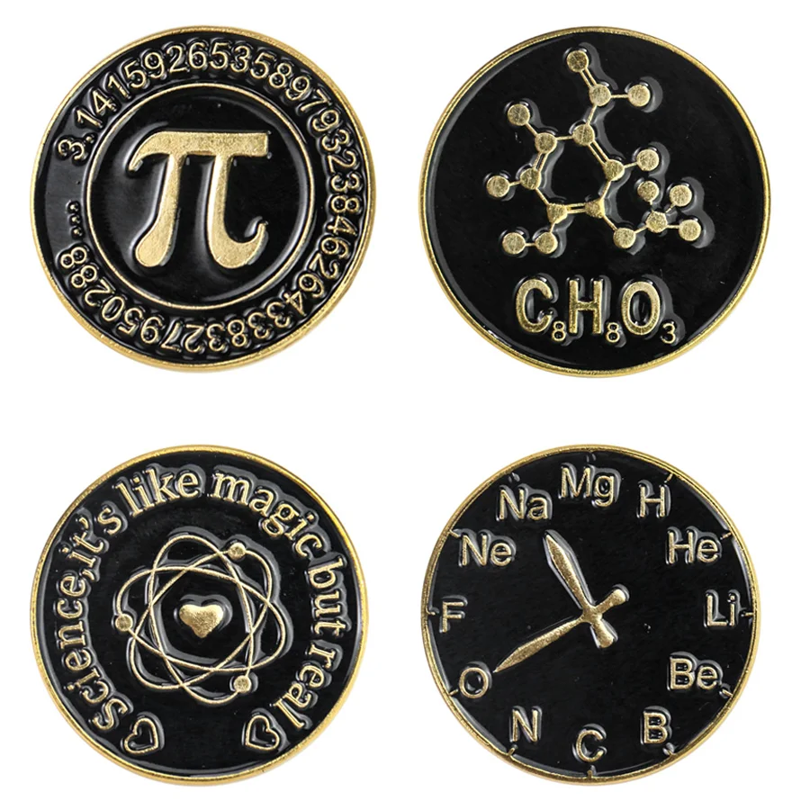 New Letter Brooch Black Round Coin Symbol Pin Clock Watch Chemical Molecule Atomic Structure Diagram Badge Clothes Decoration
New Letter Brooch Black Round Coin Symbol Pin Clock Watch Chemical Molecule Atomic Structure Diagram Badge Clothes Decoration