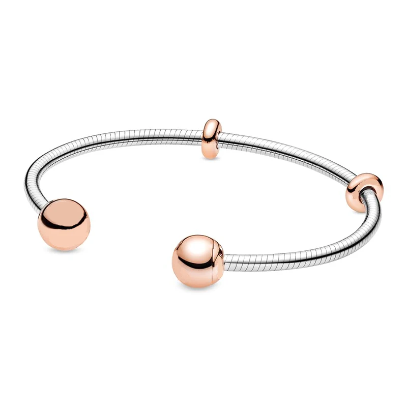 2019 NEW 100% 925 Sterling Silver Winter Rose Snake Chain Style Open Bangle Bracelet Fit DIY Bead Original Fashion Girl Jewelry
2019 NEW 100% 925 Sterling Silver Winter Rose Snake Chain Style Open Bangle Bracelet Fit DIY Bead Original Fashion Girl Jewelry