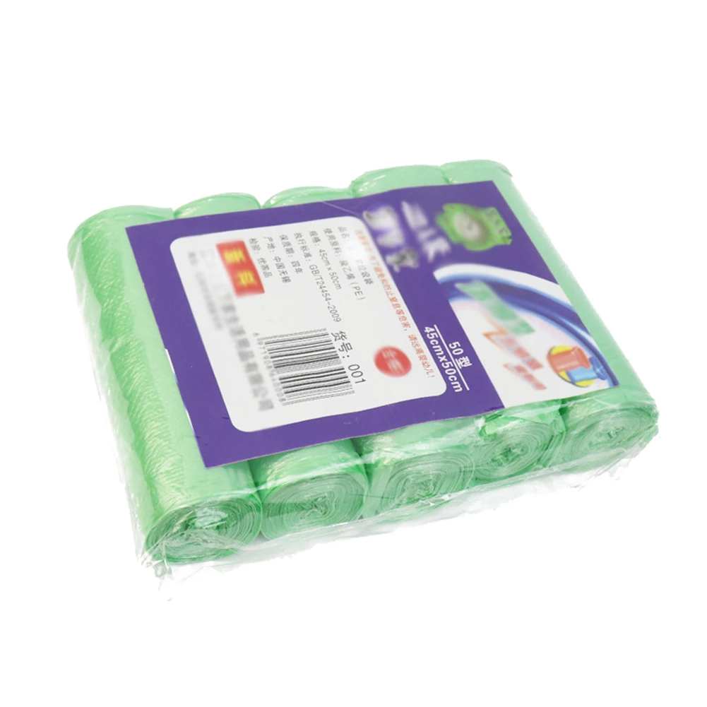 Household 5 Rolls Disposable Rubbish Bin Liner Plastic Garbage Bag Roll Cover Home Waste Trash Storage Container Bags | Дом и сад