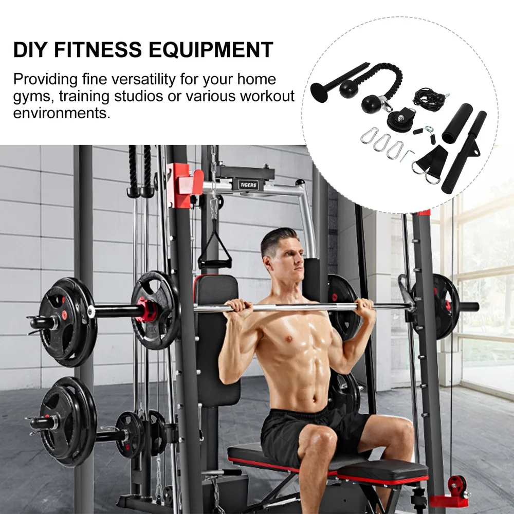 1 Set Pulley Cable Machine Attachment System Durable Strength Training Equipment
1 Set Pulley Cable Machine Attachment System Durable Strength Training Equipment