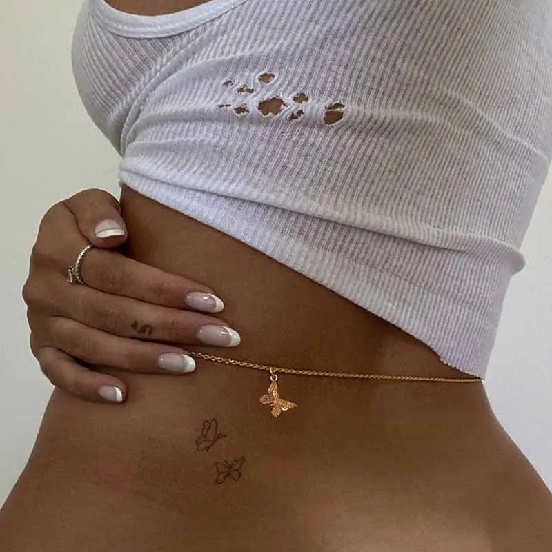Butterfly Pendant Bohemia Body Chain Bikini Beach Waist Chain Belly Chain Punk Belly Waist Sexy Body Jewelry 
Butterfly Pendant Bohemia Body Chain Bikini Beach Waist Chain Belly Chain Punk Belly Waist Sexy Body Jewelry