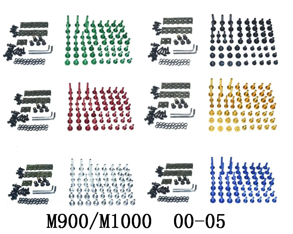 Motorcycle Complete Fairing Bolts Kit Bodywork Screws For Fit DUCATI M900/M1000 2000-2005
Motorcycle Complete Fairing Bolts Kit Bodywork Screws For Fit DUCATI M900/M1000 2000-2005