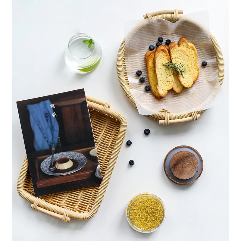 Rattan Storage Trays Dessert Organizer Serving Plate Plateau En Bois Handmade Round Decorative Trays Photography Accessories
Rattan Storage Trays Dessert Organizer Serving Plate Plateau En Bois Handmade Round Decorative Trays Photography Accessories