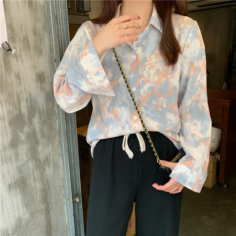 Houthion Chiffon Loose Women's Blouses Fashion Long Sleeve Top Printing Polo Shirt Summer New Casual Blouse
Houthion Chiffon Loose Women's Blouses Fashion Long Sleeve Top Printing Polo Shirt Summer New Casual Blouse