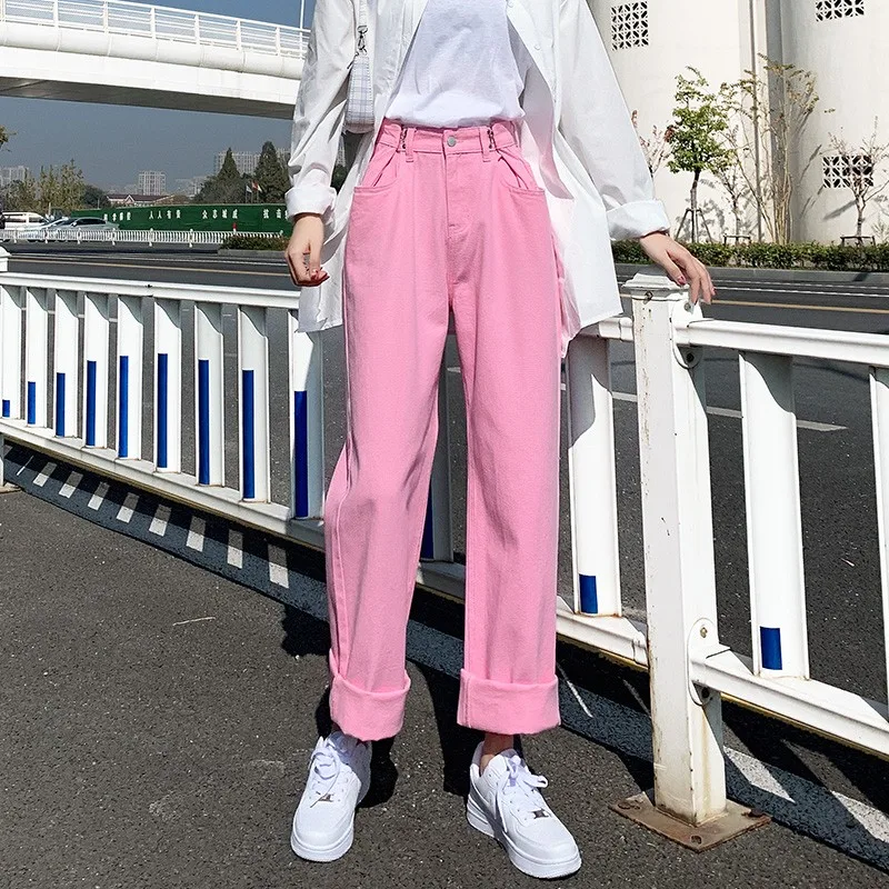 GUUZYUVIZ Pink Straight Wide Leg Jeans Woman Denim Pants High Waist Jeans Trousers Loose Casual Korean Jeans
GUUZYUVIZ Pink Straight Wide Leg Jeans Woman Denim Pants High Waist Jeans Trousers Loose Casual Korean Jeans