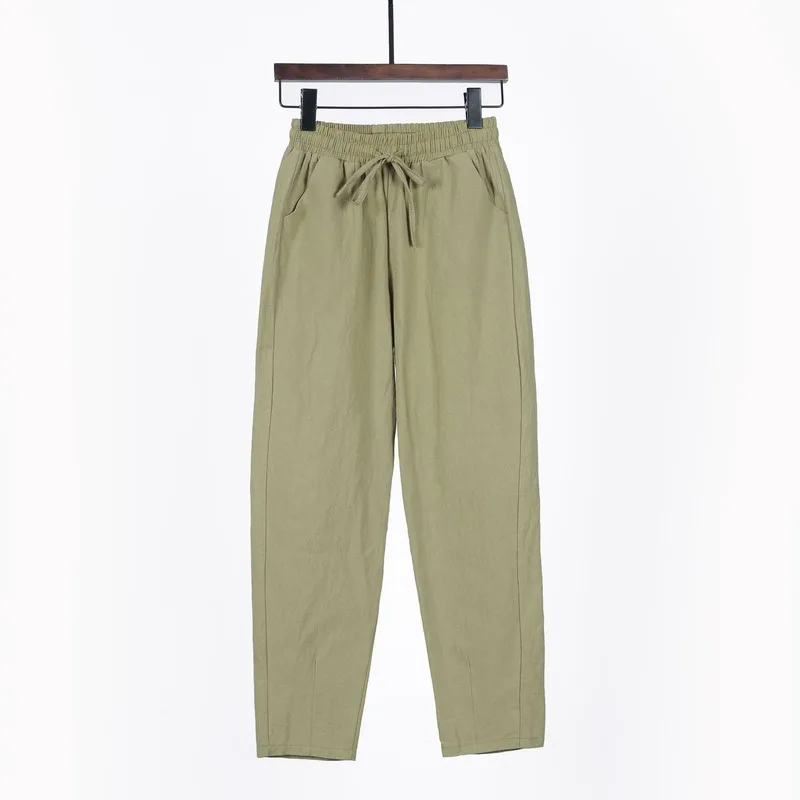 Cotton Linen Womens Spring Summer Pants Solid Elastic Waist Candy Colors Harem Trousers Soft High Quality for Female Ladys S-XXL
Cotton Linen Womens Spring Summer Pants Solid Elastic Waist Candy Colors Harem Trousers Soft High Quality for Female Ladys S-XXL