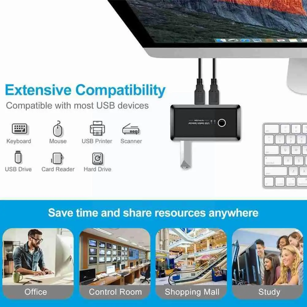 USB 3.0 Hub Splitter Adapter Switch Selector 2/4 Port For Keyboard USB Computer Devices Switch Splitter PCs Mouse Sharing M2W4
USB 3.0 Hub Splitter Adapter Switch Selector 2/4 Port For Keyboard USB Computer Devices Switch Splitter PCs Mouse Sharing M2W4
