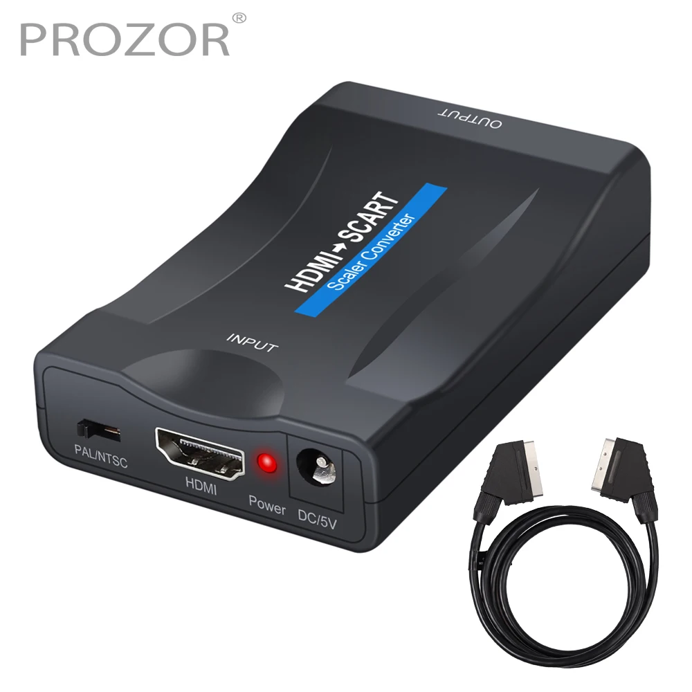 Prozor HDMI-совместимый с SCART конвертер видео аудио в композитное видео FL/FR стерео аудио адаптер Поддержка NTSC/штекер PAL & Play
Prozor HDMI-совместимый с SCART конвертер видео аудио в композитное видео FL/FR стерео аудио адаптер Поддержка NTSC/штекер PAL & Play