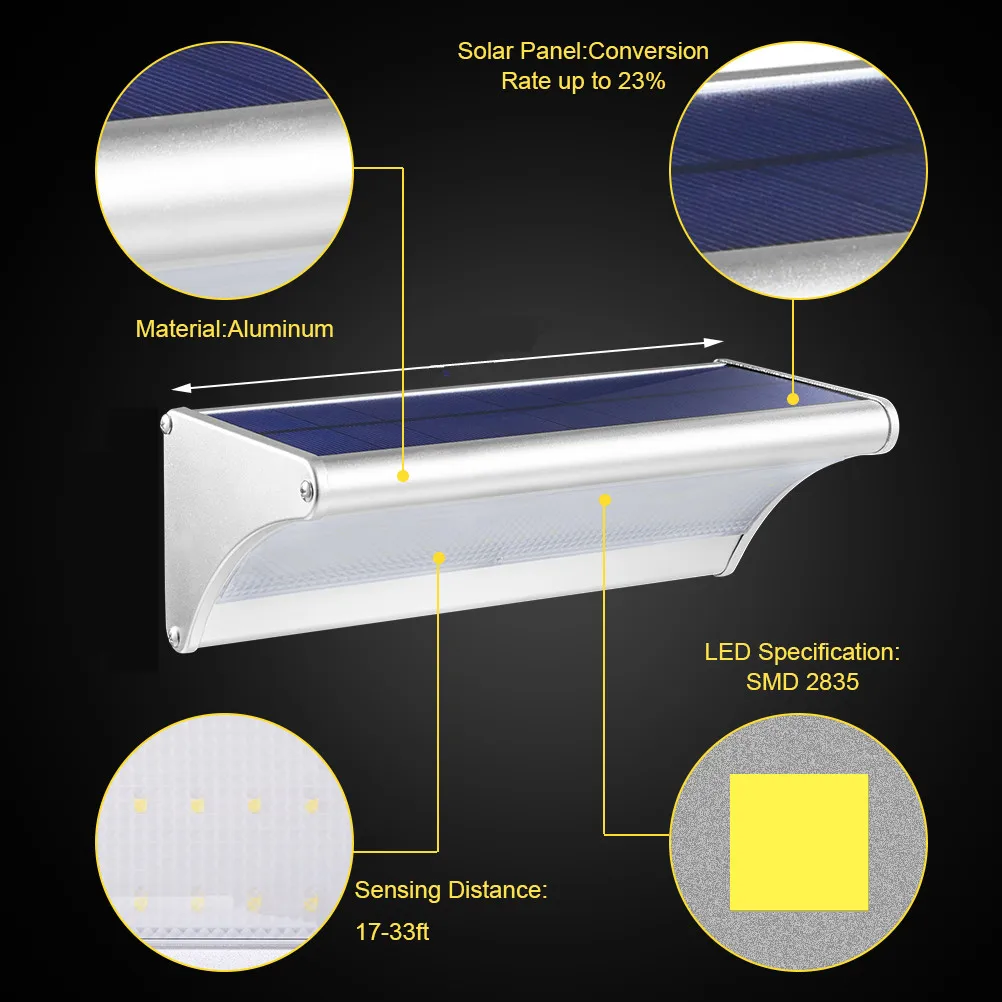 Outdoor Wall Light LED Solar Light Glare Dusk To Dawn Outdoor Lights Waterproof Garden Decoration Night Emergency Panel Lampara
Outdoor Wall Light LED Solar Light Glare Dusk To Dawn Outdoor Lights Waterproof Garden Decoration Night Emergency Panel Lampara
